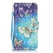 Produktbild Hülle für iPhone 5S,Handytasche Hülle für iPhone 5,YingC-T Fashion Bunte Malerei Schmetterling Gold Muster Premium iPhone 5 SE Schutzhülle Flip Brieftasche Ledertasche Wallet Klappbar PU Leder Tasche Case Hülle im Bookstyle mit Karten Slot und Magnetverschluss Standfunktion Etui Glattleder Oberfläche Interior Book Case Handyhülle Lederhülle für Apple iPhone 5/SE/5S