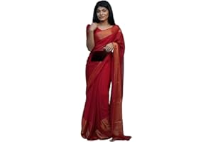 Sidhidata Women's Chiffon Ready To Wear one Minute Saree With Unstitched Blouse Piece