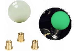 CENPEK Uniwersalny samochód JDM biały okrągły kij świecąca gałka zmiany biegów do ręcznych automatycznych pojazdów 5-6-biegowa przerzutka z adapterami