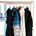 Popamazing Wood Hanging Rail Bule Fabric/Oxford/Canvas Wardrobes for Kids Bedroom Furniture