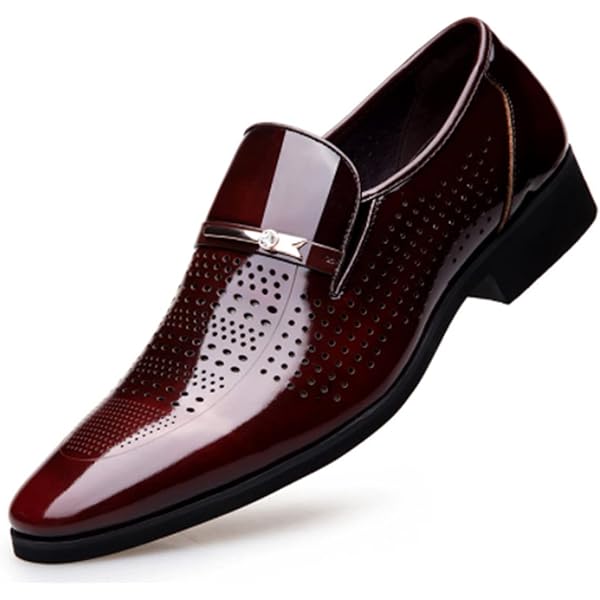 LMUIPMAA Mocassins Décontractés à Enfiler En Cuir Verni Pour