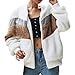 Produktbild Rosennie Jacke Damen Winterjacke Hoodie Sweatshirt Sweatjacke Plus Size Kapuzenjacke Plüschjacke Frauen Patchwork Fleecejacke Outwear Kurz Coat Plüschmantel