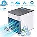 Produktbild Mobile Klimaanlage, Orthland 3-in-1 Mobil Mini Luftkühler Ventilator Luftbefeuchter Luftreiniger, USB Mini Air Cooler mit Wasserkühlung, 500ML Großer Wassertank 3 Geschwindigkeiten