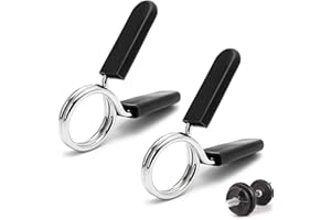 AEIOPRS 2 Pcs Morsetti per Bilanciere con Chiusura a Molla Ideali per Sollevamento Pesi e Allenamento di Forza Adatti a Manubri Corti da 30 mm
