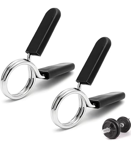 Slim Panda Colliers à Ressort Pour Haltères – 24/25/28/30mm, Lot De 2 Paires, Acier Inoxydable, Prise En Main Confortable Et Blocage Sécurisé