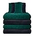 Produktbild Gallant 8 tlg Handtücher Set petrol grau 4 Handtücher 50x100 cm 4 Waschhandschuhe 16 x 21 cm 100% Baumwolle Frottee Handtuch Set petrol türkis grau anthrazit