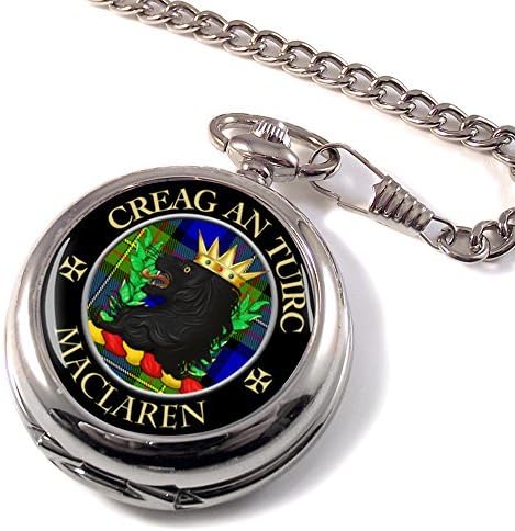 Maclaren Scottish Clan Crest Pocket Watch