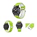 Produktbild Altsommer Uhrenarmband 22mm für Samsung Gear S3 Frontier Weiches Armband Silikon mit Prismatisches Loch Atmungsaktiv Sportarmband Ersatzarmband Uhrenarmbänder für Damen Herren (Grün)