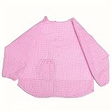 SODIAL(R) Baby Waterproof Long Sleeve Apron Overall Food Bib £¨Pink£©