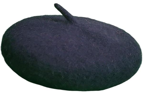 THE STYLE SUTRA Dog Cat Beret Wool Yard Hat Durable Adjustable Elastic Rope Costume Warm Black 1 Pet Beret Hat
