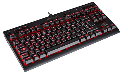 Corsair K63 - Teclado mec  nico Gaming  Cherry MX Red  retroiluminaci  n LED roja  QWERTY Espa  ol   Negro