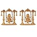 Set of 2 Brass 24 K Gold Plated With Stones Hindu God Shri Ganesh Car Dashboard Statue Lord Ganesha Idol Bhagwan Ganpati Handicraft Decorative Spiritual Puja Vastu Showpiece Figurine - Religious Pooja Gift Item & Murti for Mandir / Temple / Home Decor / Office / Study Table RS.834.00