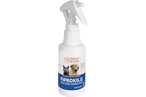 Fiprokil Spray 2,5 MG Chats & Chiens Clément Thékan - Traitement des infestations par Les Puces/Tiques/Poux Broyeurs - Fabriqué en France - 100 ML