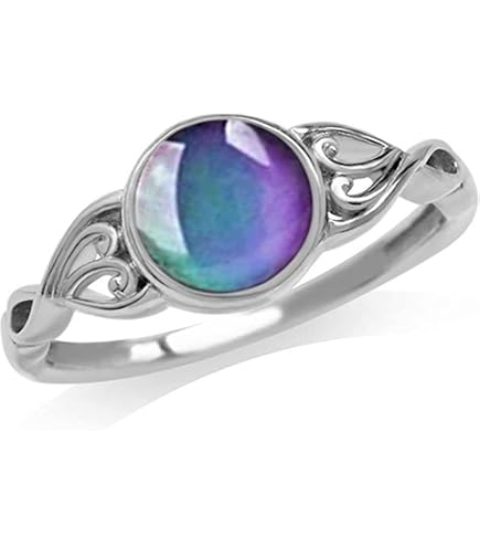 SOFEA Anello Che Cambia Colore – Luna E Stella – Anello Dell'Umore In Base Alla Temperatura – Donna - 4