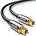 Price comparison product image deleyCON Optical Digital Audio Cable S/PDIF 2x Toslink connectors - 3.0m (9.85 ft.) - fibre optic cable - metal connectors - 5mm - flexible - black