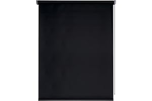 Estores enrollables Opacos Premium, Estor Opaco para Máxima Privacidad con Fácil Instalación en Techo o Pared, Persiana Opaca para Salon o Dormitorio STORESBASIC Negro 60x180
