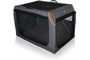 Knuffelwuff Składana torba transportowa dla psa z aluminiową ramą, rozmiar XL, 91 x 61 x 58 cm