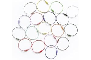WYAN 18 pièces 15cm Couleur Fil Trousseau Porte Clés,Acier Anneaux,pour Porte-Clés pour Randonnée en Plein Air