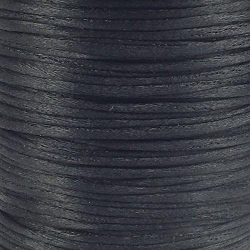 Rattail 2mm Rattail Satin Cord - Black - 5m