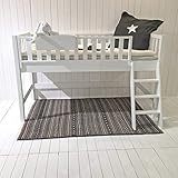 halbhohes Cama Litera Jona madera blanco Convertible para cama individual 90x200cm