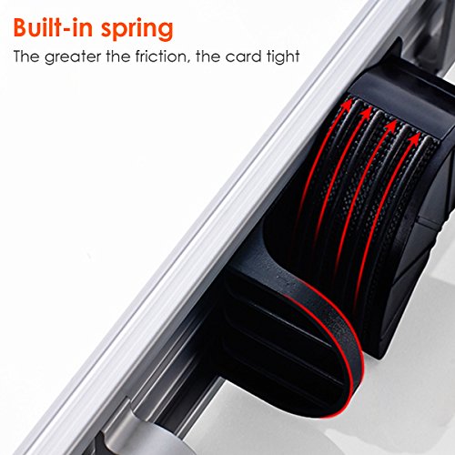 Aokayy Multifunktionaler Metall Besen und Mop Rack Wandhalter mit 4 Schlitzen und 5 Haken aus Platz Aluminium Hänge Haken für Badezimmer Küche Garten Garage Lagerung - 3