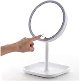 LAND OF MYTH - 1X+5X ZOOM 23 LED Işıklı Makyaj Aynası, 360&deg; D&ouml;ner, Dokunmatik Sens&ouml;rl&uuml;, Kablolu &ndash; Kablosuz Kullanım