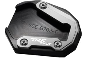 GENERICO RAIMTO Per TRK702X TRK702 2022 TRK 702X TRK 702 2023 2024 Motorcycle Kickstand Piede Lato Stand Estensione Pad Piatto di Supporto (grigio)