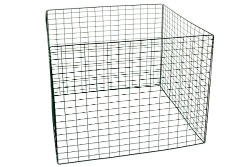 Metall Komposter 90 x 90 x 70 cm, grün, 567 L, Kompost Stahlgitter Garten