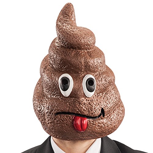 Carnival Toys - Máscara de látex emoticono caca con encabezado, color marrón (1429)
