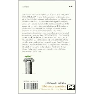 Diálogos de los dioses ; Diálogos de los muertos ; Diálogos marinos ; Diálogos de las cortesanas (El Libro De Bolsillo - Bibliotecas Temáticas -