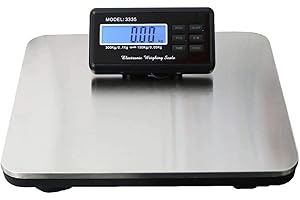 ONPNO Shipping Postal Scales, 300KG/660LBS Capacity Heavy Duty Industrial Digital Parcel Scales for Postage, Stainless Steel Large Platform, 30 * 36cm