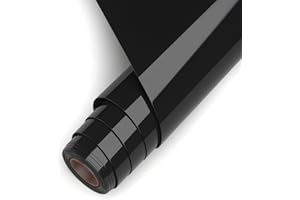 Asoway Vinilo Textil Termoadhesivo, Vinilo Textil Negro 30.5cm x 457cm HTV Rollo Para DIY camisetas, bolsas, sombreros y otros tejidos, Efecto de patrón tridimensional，Fácil de operar