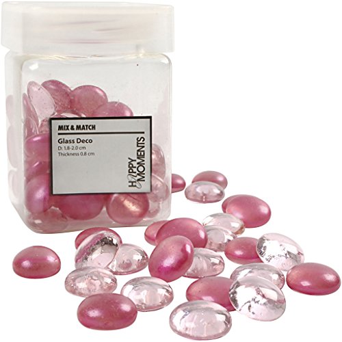 Glasdeko, D: 18-20 mm, Dicke 8 mm, pink, 370g - 3