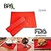 Produktbild Locisne Non-Stick Silikon Backen Kochen Matte Red Raised-Cone Oberfläche BBQ Grill Röstmatte Leicht zu reinigen Tablett Kochen Matten wiederverwendbare Mehrzweck-Ofen Liner, -40 ° C ~ 230 ° C, 16 "* 11,5" (2 Stück)