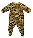 Boys Baby Army Camo All in One Fleece Romper Sleepsuit Newborn to 9 Months