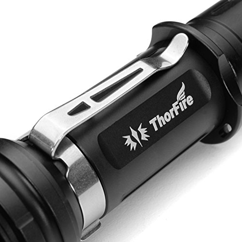 ThorFire Taschenlampe, VG10 Taktische Taschenlampe 900LM IPX 8 Wasserdichte Taschenlampe mit 4 Modis (Schwarz) - 7
