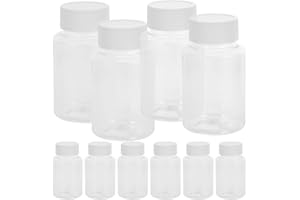 ULTECHNOVO 12 Piezas Botellas De Viaje Reutilizables 100Ml Contenedores PequeñOs Con TapóN De Rosca a Prueba De Fugas Botellas Vacías Recargables Para LíQuidos CosméTicos Y Medicinas