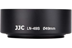 JJC 49mm Screw-on Camera Metal Lens Hood Sun Shade for CANON EF 50MM 1:1.8 STM, SONY E 35MM 1:1.8 OSS, SONY E 50MM 1:1.8 OSS for Sony Alpha A6600 A6500 A6300 A6100 DSLR Camera and other Lenses