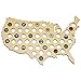 Produktbild USA Beer Cap Map - Holds 50 Craft Beer Bottle Caps by San Diego Laser Studio