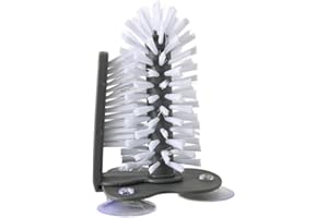 KOMUNJ Gläserspülbürste Spülbürste, Gläserbürste aus Nylon mit Saugnapf, Gläserspüler für Küche Bar Spüle Reinigung Werkzeuge, Bürste für Flaschen Glabecher