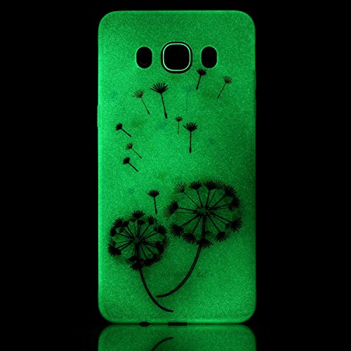 XiaoXiMi Carcasa Samsung Galaxy J7 2016 SM-J710F Funda Luminosa de Silicona Caucho Gel para Samsung Galaxy J7 2016 SM-J710F Soft TPU Silicone Case Cover Carcasa Protectora Funda Blanda Suave Flexible Caja Delgado Ligero Casco Anti Rasgu  os Anti Choque - Colorido Diente de Le  n