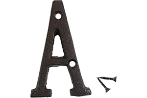 Zayookey 7,5 cm Lettera Civici in Ferro Colato Numero Civico in Ghisa per Indirizzo di Casa House Lettre