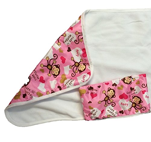 Baby Folding Travel Changing Mat Pad Waterproof Fold away Nappy Portable Foldable Washable MarkUK® (Pink)