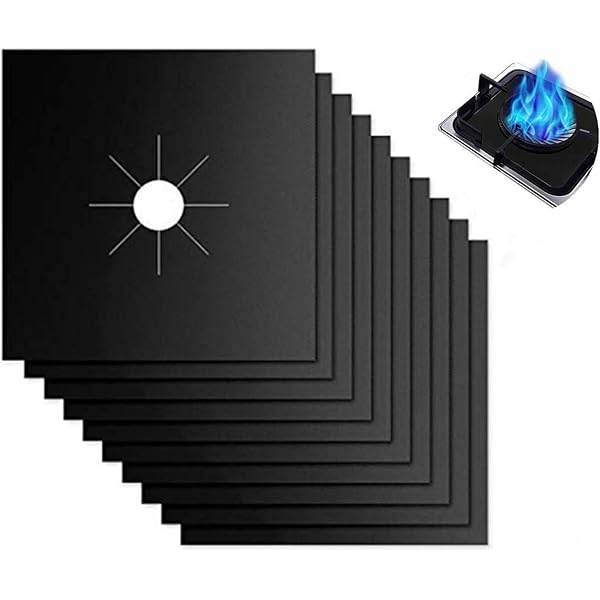 4 Copri Fornelli A Gas 27x27cm - Protezione Antiaderente Per Piano Cottura - Foto 10