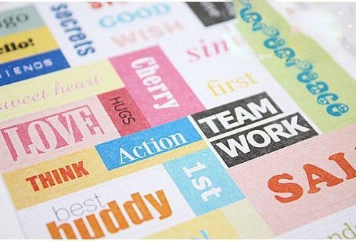 MESSAGE style Aufkleber/Stickers für Card-Making / Geschenkverpackungen - 3