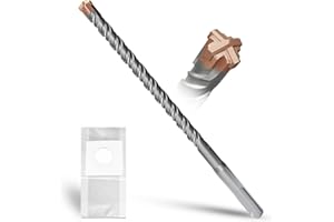 METOTY Foret SDS Plus 10 mm × 260 mm, avec 4 tranchants en carbure de tungstène, tête avec revêtement, foret à maçonnerie, foret à béton, pour pierre, béton, pierre naturelle, mur de brique