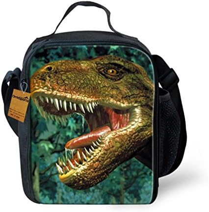 OrrinSports 3D Print InsulatedLunch Bag Totes Keep Hot And Cold For Kids Dinosaur