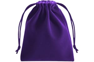 GELIMY 10PCS Soft Coloful Velvet Pouches Bag Jewellery Packing Drawstring Wedding Party Gift 5 Sizes (10X15CM, PURPLE)