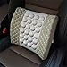 Produktbild LEOO Memory Foam Lordosenstütze Auto Taille Kissen Rückenlehne Pad Für Lange Zeit Auto Rückmassagegerät Elektrische Vibrationsmassage Vier Farboptionen (Farbe : Gray)