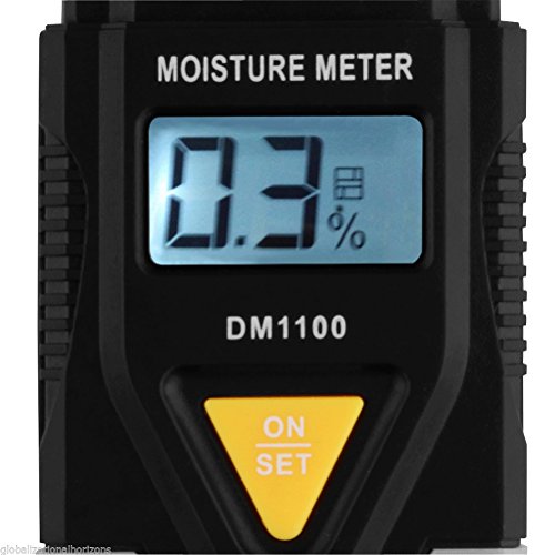 ROSENICE Feuchtigkeitsmessgerät Hygrometer Holzfeuchtemessgerät Digital LCD 3-in-1 (Gelb) - 7